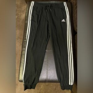 Adidas black jogger women’s large track pants